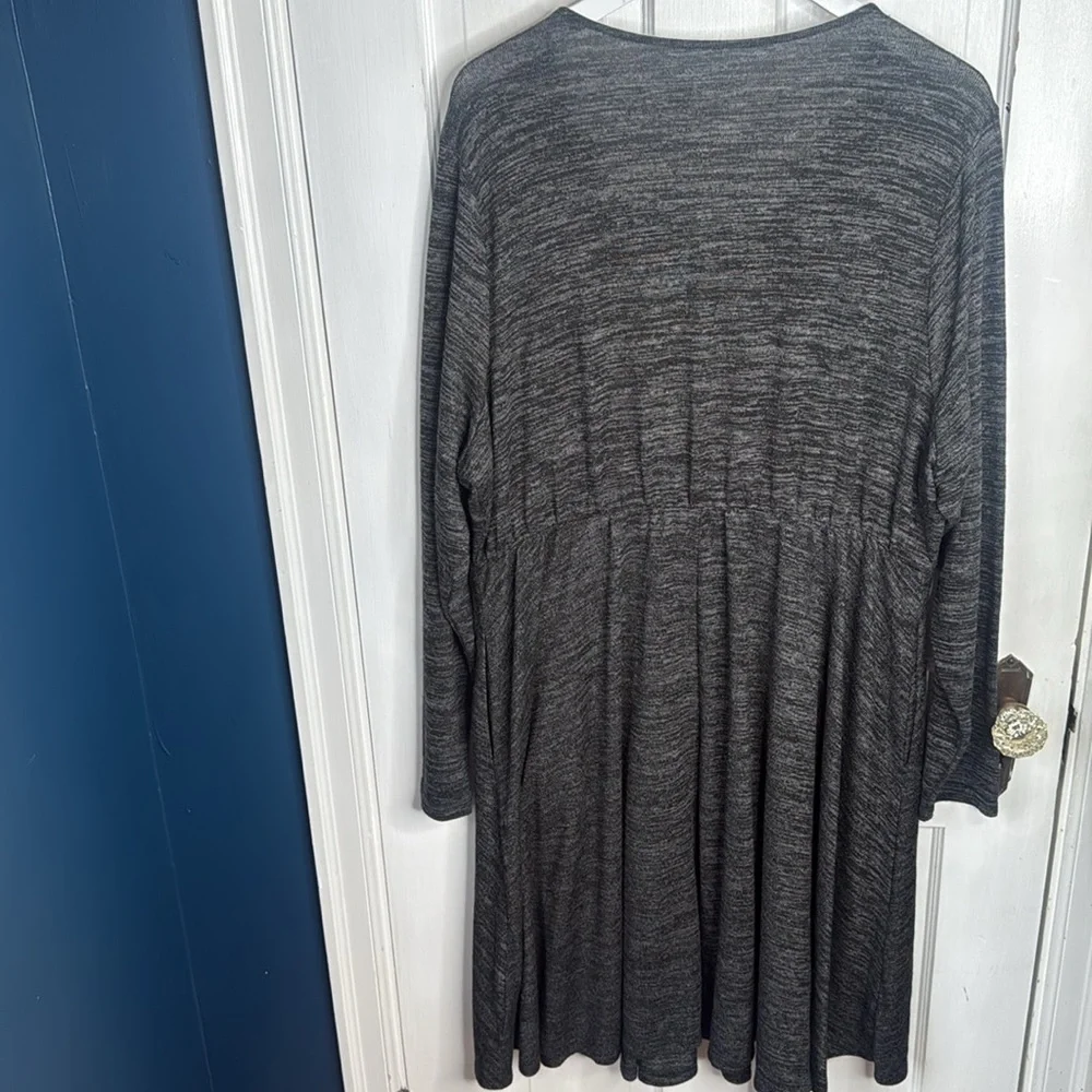 Torrid At The Knee Super Soft Plush Hacci Faux Wrap Dress W1371 Plus Size 3X - Picture 9 of 10